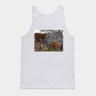 Scottish Highland Cattle Calves 1745 Tank Top